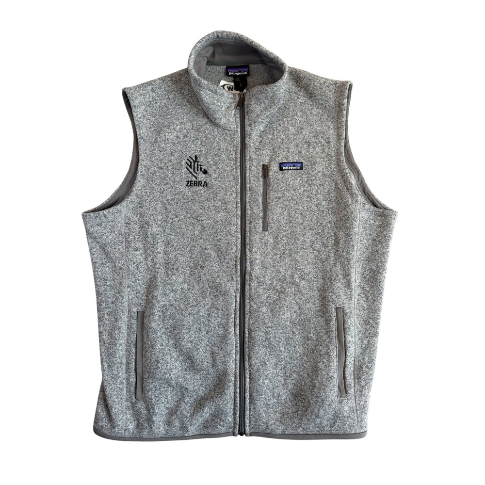 Patagonia Better Sweater Vest Mens XXL Grey Full Zip Fleece Zebra CDW Logo